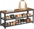 ŁAWKA NA BUTY DO PRZEDPOKOJU CZARNY METALOWY LOFT