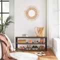 ŁAWKA NA BUTY DO PRZEDPOKOJU CZARNY METALOWY LOFT