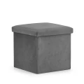 Pufa składana M - 30x30x30cm aksamit szara