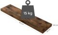 PÓŁKA WISZĄCA - RYSTYKALNY BRĄZ - 80 CM