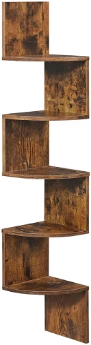 WISZĄCY REGAŁ NAROŻNY – RUSTYKALNY – 127,5 x 20 x 20 cm