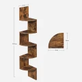 WISZĄCY REGAŁ NAROŻNY – RUSTYKALNY – 127,5 x 20 x 20 cm