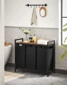 SZAFKA ORGANIZER BL3 - CZARNY Z RUSTYKALNYM BLATEM