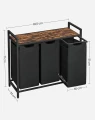 SZAFKA ORGANIZER BL3 - CZARNY Z RUSTYKALNYM BLATEM