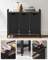 SZAFKA ORGANIZER BL3 - CZARNY Z RUSTYKALNYM BLATEM