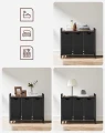 SZAFKA ORGANIZER BL3 - CZARNY Z RUSTYKALNYM BLATEM