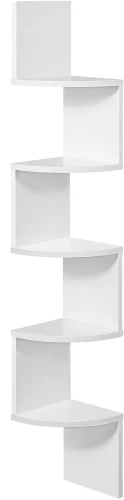 WISZĄCY REGAŁ NAROŻNY – BIAŁY – 127,5 x 20 x 20 cm
