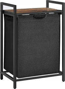 SZAFKA ORGANIZER BL1 - CZARNY Z RUSTYKALNYM BLATEM