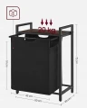 SZAFKA ORGANIZER BL1 - CZARNY Z RUSTYKALNYM BLATEM