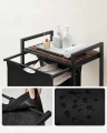 SZAFKA ORGANIZER BL1 - CZARNY Z RUSTYKALNYM BLATEM