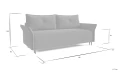 Aurora Elegancka Sofa z Rozkładanymi Delikatnymi Boczkami