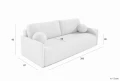 Trzyosobowa Sofa Cozy Tkanina Baranek