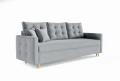 Pikowana Trzyosobowa Sofa Elite Drewniane Nogi