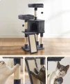 DRAPAK, DRZEWKO DLA KOTA - 2 LEGOWISKA I DOMEK - CIEMNOSZARY - WYSOKOŚĆ 115 CM - STABILNY