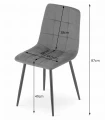 Krzesło KARA - różowy aksamit / nogi kolor drewna x 3