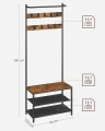 WIESZAK NA UBRANIA  - STYL LOFT - HSR411B01