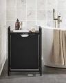 SZAFKA ORGANIZER BL1 - CZARNY Z RUSTYKALNYM BLATEM