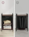 SZAFKA ORGANIZER BL1 - CZARNY Z RUSTYKALNYM BLATEM