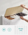 BAMBUSOWY KOSZ NA PRANIE / POJEMNIK NA ZABAWKI - 3 x 50L - BIAŁY