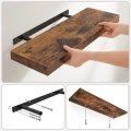 PÓŁKA WISZĄCA LOFT – RUSTYKALNY BRĄZ, METALOWA KONSTRUKCJA, 60 CM