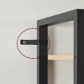 REGAŁ LOFTOWY Z 5 PÓŁKAMI – DĄB SONOMA I CZARNA STAL - 153 x 66 x 30