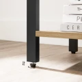 REGAŁ LOFTOWY Z 4 PÓŁKAMI – DĄB SONOMA I CZARNA STAL - 120 x 66 x 30