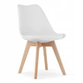 Zestaw stół prostokątny 120x80 dąb sonoma + 4 krzesła MARK białe