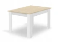 Zestaw stół prostokątny 120x80 dąb sonoma + 4 krzesła MARK białe