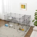 ZAGRODA, KOJEC, WYBIEG DLA KRÓLIKA MINIATURKI, ŚWINKI MORSKIEJ, CHOMIKA, JEŻA - CZARNY - 143 x 73 x 71