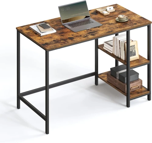 BIURKO KOMPUTEROWE Z DWIEMA PÓŁKAMI - STYL LOFT