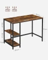 BIURKO KOMPUTEROWE Z DWIEMA PÓŁKAMI - STYL LOFT