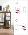 BIURKO KOMPUTEROWE Z DWIEMA PÓŁKAMI - STYL LOFT