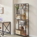 REGAŁ INDUSTRIALNY Z 6 PÓŁKAMI - DĄB SONOMA I CZARNA RAMA - 180 x 80 x 30