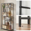 REGAŁ INDUSTRIALNY Z 6 PÓŁKAMI - DĄB SONOMA I CZARNA RAMA - 180 x 80 x 30