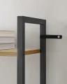 REGAŁ LOFTOWY Z 6 PÓŁKAMI – DĄB SONOMA I CZARNA STAL – 186 x 60 x 24