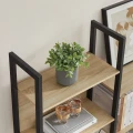 REGAŁ LOFTOWY Z 14 PÓŁKAMI – DĄB SONOMA I CZARNA STAL – 166 x 158 x 24