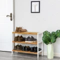 SZAFKA NA BUTY - DREWNO I BIEL - STYL SKANDYNAWSKI - 70 X 55 X 26