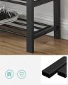 SZAFKA NA BUTY Z CIEMNOSZARYM SIEDZISKIEM - W STYLU LOFT - 49 x 81 x 31