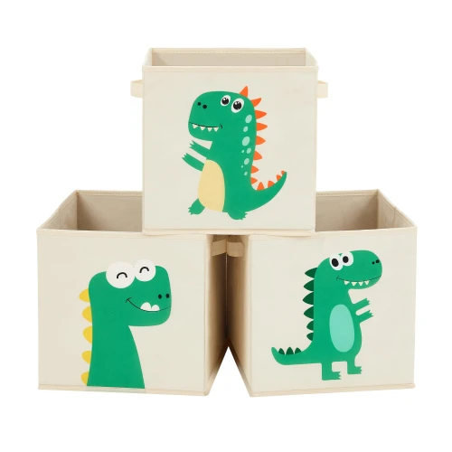 ZESTAW ORGANIZERÓW NA ZABAWKI - MOTYW DINO - 3 SZTUKI