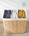 BAMBUSOWY KOSZ NA PRANIE / POJEMNIK NA ZABAWKI - 3 x 50L - NATURALNY