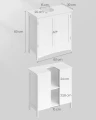 SZAFKA ŁAZIENKOWA POD UMYWALKĘ - BIAŁA - 60 x 30 x 60