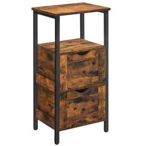 SZAFKA ŁAZIENKOWA  - 2 SZUFLADY - RUSTYKALNA - 80 x 37 x 30