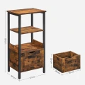 SZAFKA ŁAZIENKOWA  - 2 SZUFLADY - RUSTYKALNA - 80 x 37 x 30