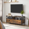 SZAFKA RTV RUSTYKALNA - 2 SZUFLADY, STALOWA RAMA - 120 x 40 x 50