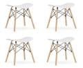 Taboret KORFU - biały x 4