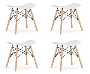 Taboret KORFU - biały x 4