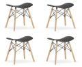 Taboret KORFU - czarny x 4