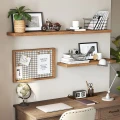 PÓŁKA WISZĄCA LOFT – RUSTYKALNY BRĄZ, METALOWA KONSTRUKCJA, 60 CM