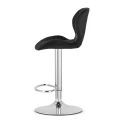 Hoker WEST - aksamit czarny / baza chrom x 2