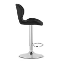Hoker WEST - aksamit czarny / baza chrom x 2